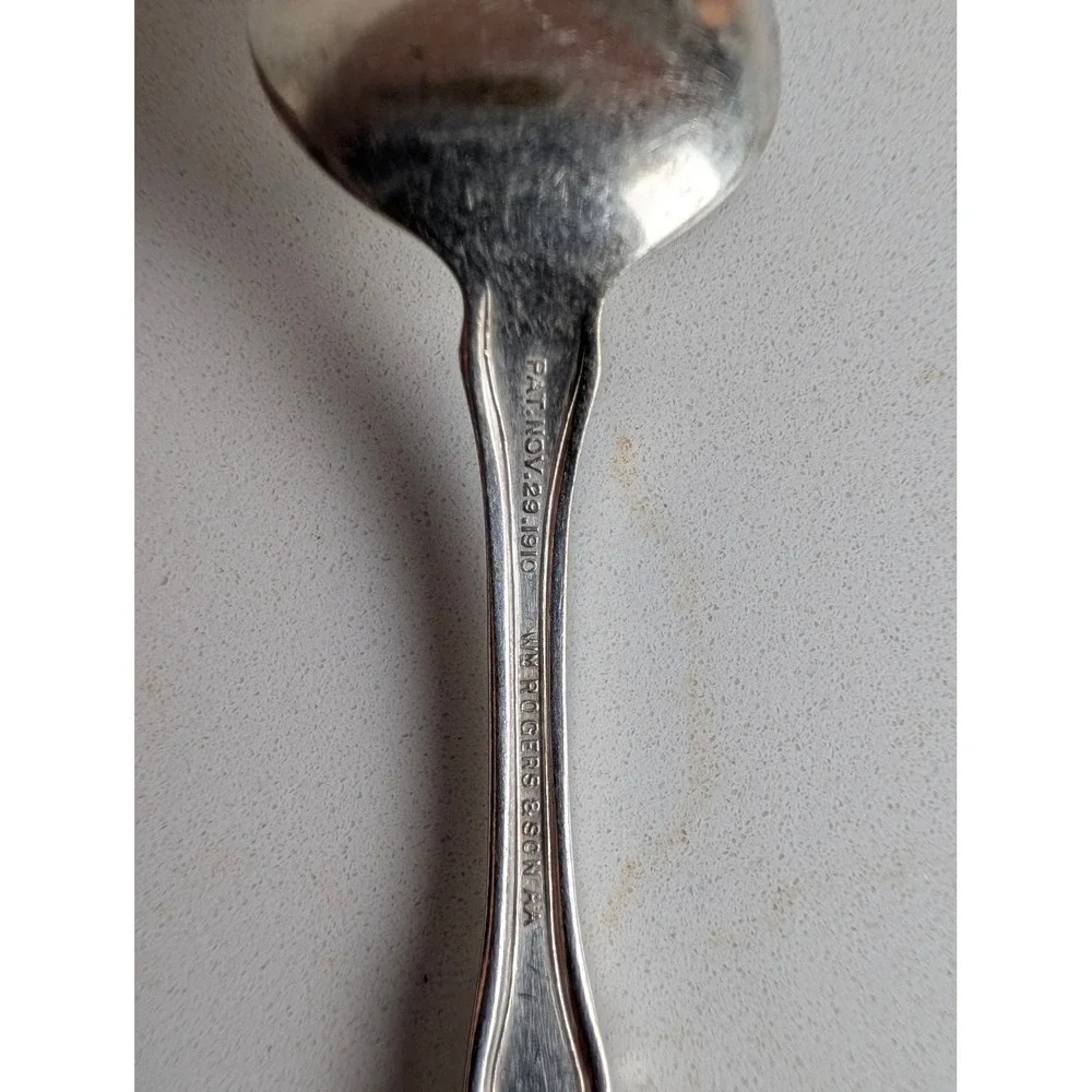 Wm Rogers & Son Silver Plate Teaspoons 1910 Orange Blossom Floral Set of 4